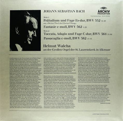 Helmut Walcha spielt Johann Sebastian Bach an der Großen Orgel der St ...