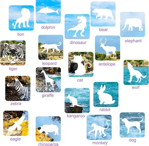 Buy Forest Animals Shapes Reusable Mylar Stencils Plastic Drawing ...