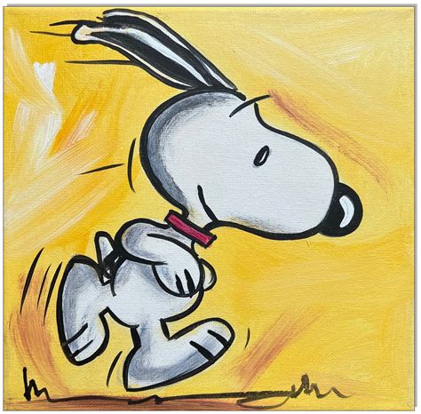 PEANUTS Running Snoopy III - 20 x 20 cm - kaufen