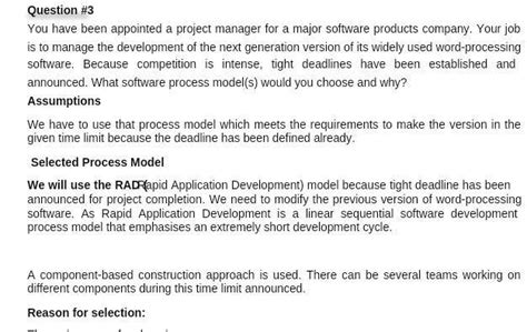 Question 4: You have been appointed a project manager for a major ...