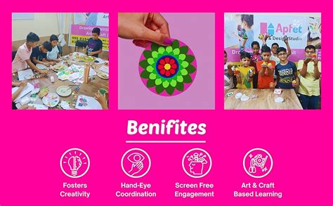 Apfet Mandala Art Kit for Girls and Boys | Wooden Mandala Coasters ...