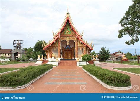 The Famous Buddhist Temple in Southern Zone of Laos Stock Image - Image of tower, building ...