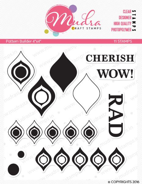 htconline.in| Mudra Photopolymer Stamps - Pattern Builder 4"x4 ...