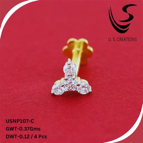 Diamond Nose Studs | Shop Now | U S Creations – HM Sarafa Bazar India ...