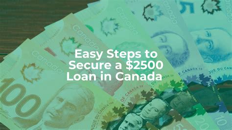 Easy Steps to Secure a $2500 Loan in Canada