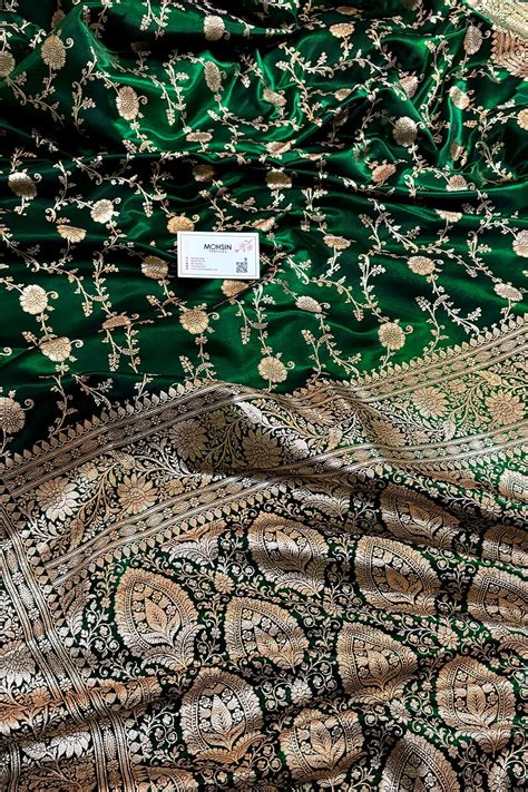 Green Zari Katan Silk Banarasi Saree – Mohsin Textiles