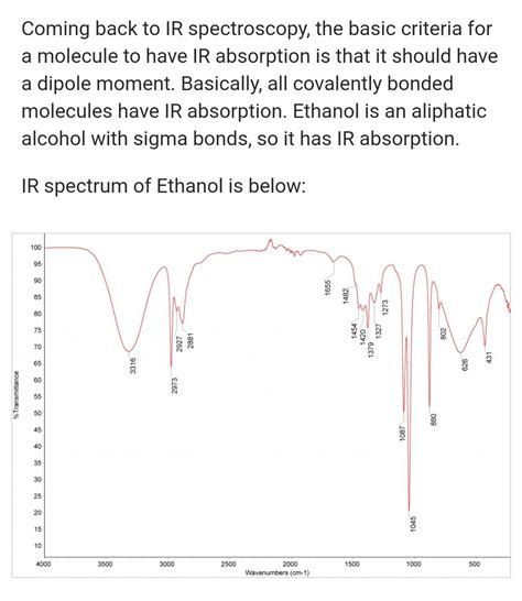 Explain why ethanol is a good solvent for uv-measurement but not for ir.