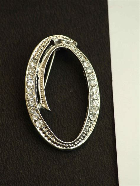Silver Alphabet O Brooch