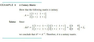 Image result for Unitary Matrix Definition
