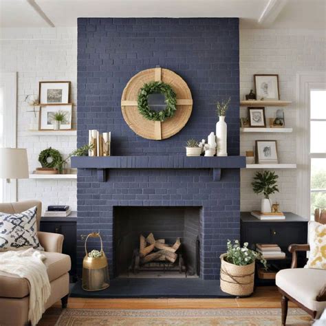 40 Painted Brick Fireplace Ideas That Make a Statement