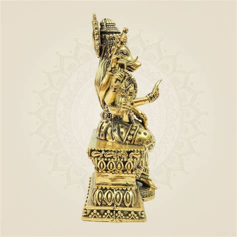 4" Brass Varahi Idol – Vishnu Avatar Murti for Home Décor