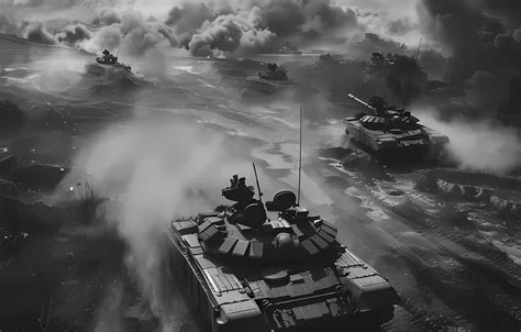 Wallpaper Dust, Smoke, Retro, Tanks, Helicopters, Digital art ...