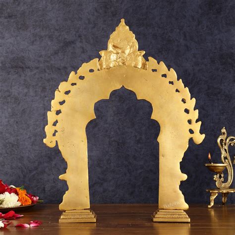Buy Exquisite Brass Standing Prabhavali Arch Frame 17 inch – Budhshiv.com