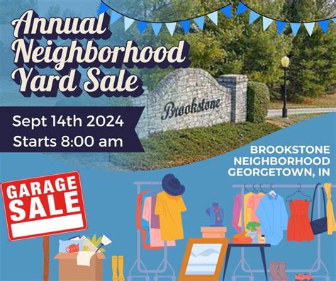 Brookstone Neighborhood Annual Yard Sale Sept 14th 2024, Brookstone Ct ...