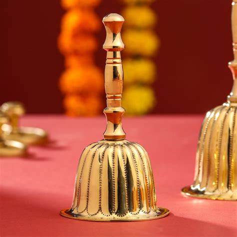 Buy Brass Hanging Bell or Ghanta For Mandir/Pooja Room Online - Vedansh ...