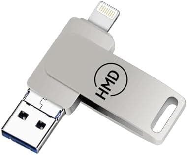 HMD Pendrive 1 TB 3 in 1 USB 3.0 Flash Drive with Light-ning, USB A ...
