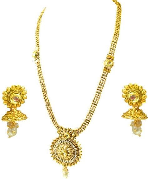 SURAT DIAMONDS Metal Gold-plated Multicolor Jewellery Set Price in ...