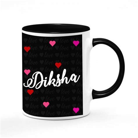Gifts Zone - Diksha Name Printed Black Inner Handle, Best Gifts For ...