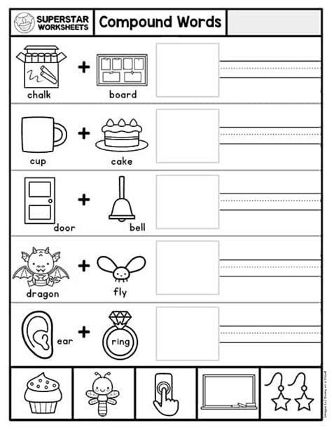 Compound Word Worksheet 的图像结果