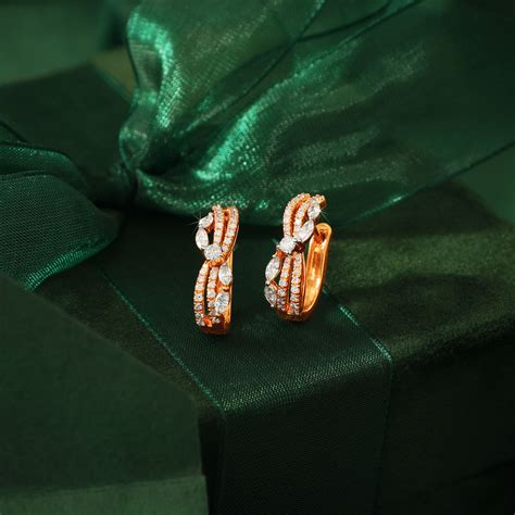 Buy Real Diamond Earrings Online | Real Diamond Earrings by Manubhai.