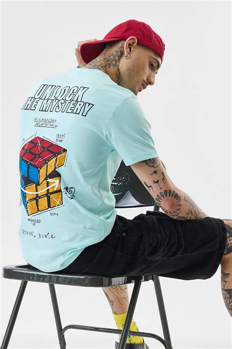 Buy Men's Unlock The Mystery Light Blue Slim Fit T-Shirt Online ...