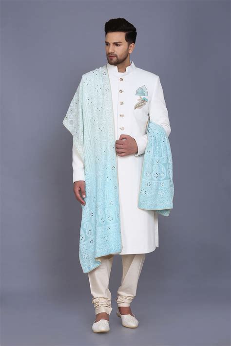 Vivid White Sherwani Set | Kushal's