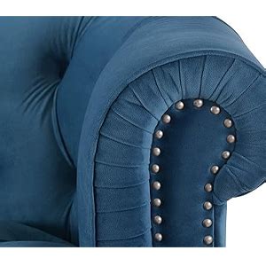 RESHUZ Modern & Classic 3 Seater Chesterfield Sectional Sofa in Velvet ...