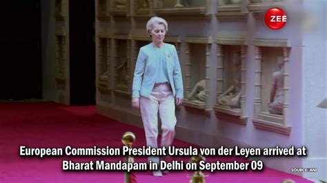 President of European Commission Ursula von der Leyen arrives at Bharat ...