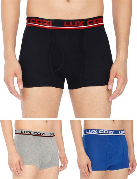Lux Cozi Mens Cotton Trunk Soft Comfortable Elasticated Innerwear Pack ...