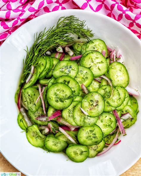 Cucumber Dill Salad - Urban Bliss Life