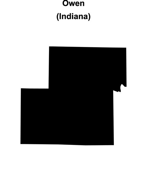 Owen County, Indiana blank outline map 46720971 Vector Art at Vecteezy