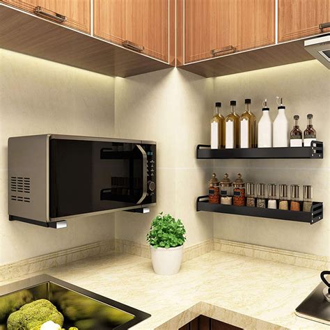 Buy 304 Stainless Steel Sturdy Microwave Shelf Bracket Wall Mount Kit ...