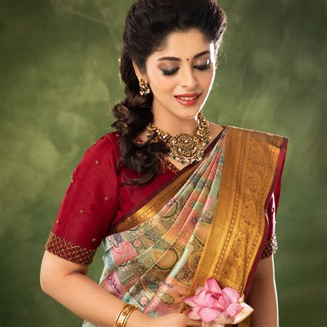 Multi-Colour Pure Kancheepuram Silk Saree – Sri Naachammal boutiques