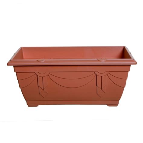 40cm Window Box Planter Plastic Brown Garden Trough