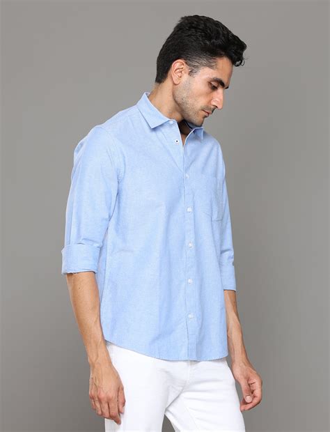 Buy Uri Blue Oxford Regular Fit Casual Shirt for Men Online – Kashyap ...