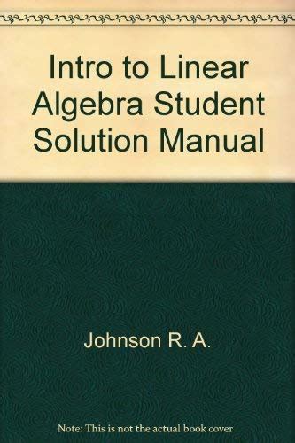 Intro to Linear Algebra Student Solution Manual : Amazon.in: Books