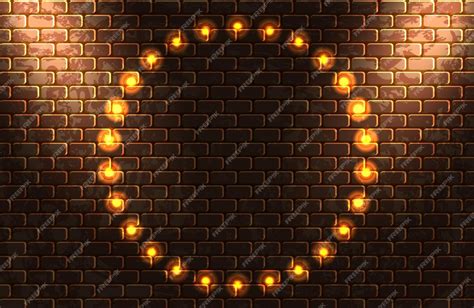 Cadre rond néon sur mur de briques pour l'enseigne de décoration d'un ...