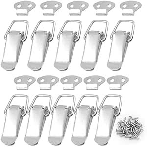 Unlorspy 10 Pack Spring Loaded Toggle Latch Catch, Stainless Steel ...