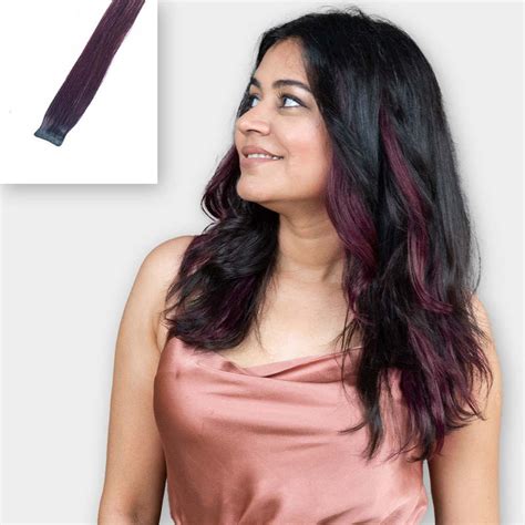 Wine Red Single Clip Highlights | Coloured Extension In Red Wine Color ...