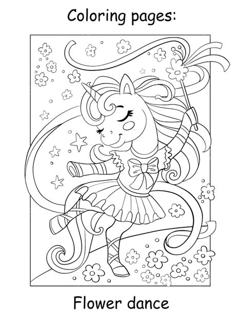 Cute Dancing Unicorn Ballerina, Unicorn Drawing, Corn Drawing, Ball ...