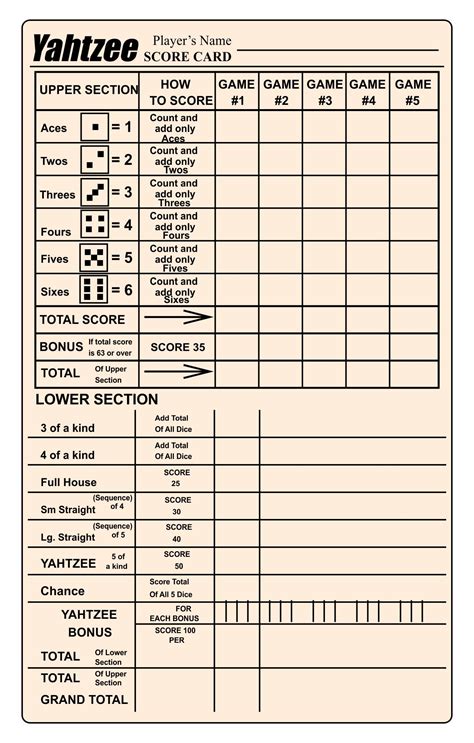Printable Yahtzee Score Sheets - Printable JD