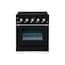 Hallman Classico 30-in 4 Burners 4.2-cu ft Convection Oven Freestanding ...