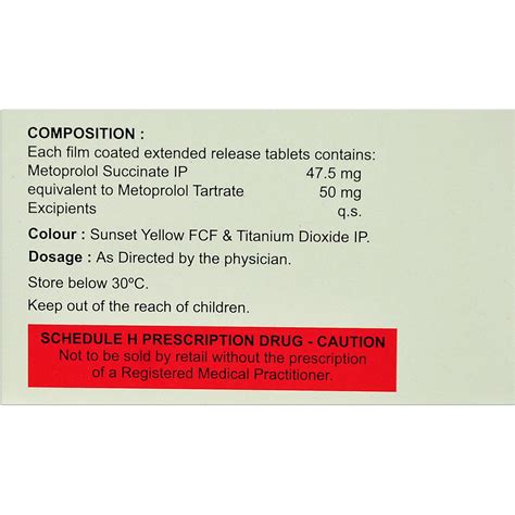Met XL 50 Tablet | Uses, Side Effects, Price | Apollo Pharmacy