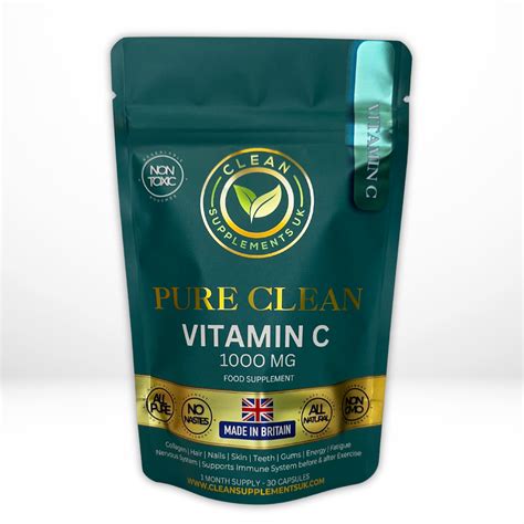 Vitamin C 1000 mg | Immune & Skin Support | Clean UK-Made Formula – Clean Supplements UK