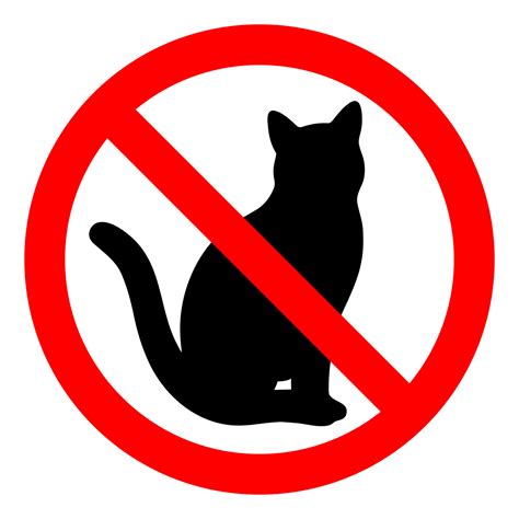 No Cats Allowed Sign