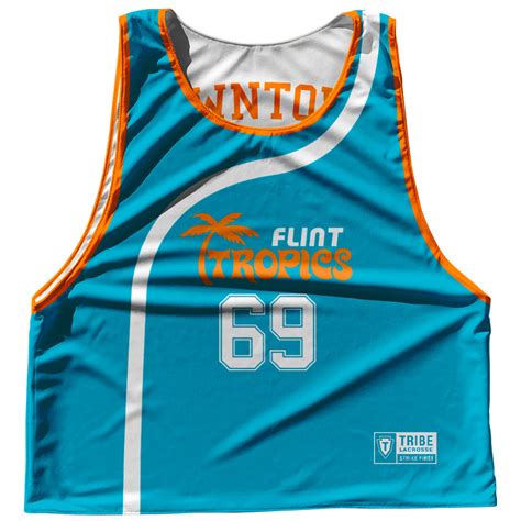 Flint Tropics Downtown 69 Blue Side Reversible Lacrosse Pinnie Made In ...