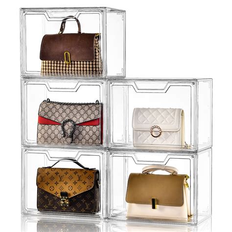 Purse Organizer for Closet,Clear Acrylic Display Case for Handbag ...