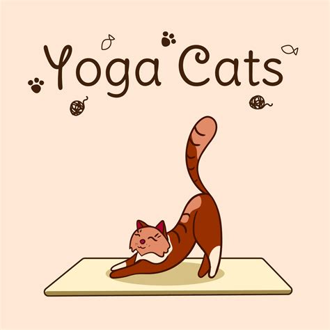 International yoga day. Cats yoga. Yoga pose and exercise. Colorful ...