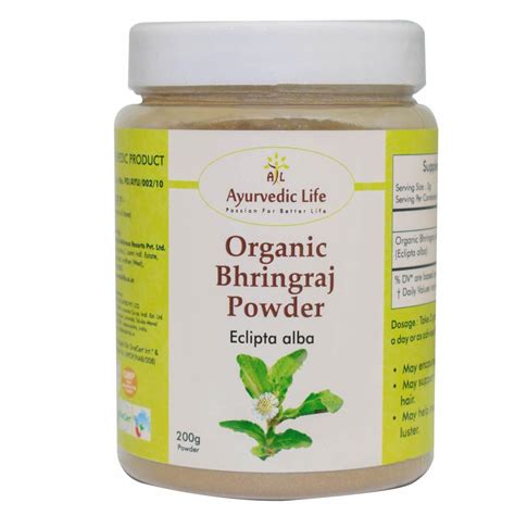 Ayurvedic Life Organic Bhringraj Powder 200 gms Pack of 1 : Amazon.in ...