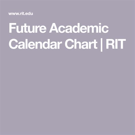 Future Academic Calendar Chart | RIT | Academic calendar, Calendar ...